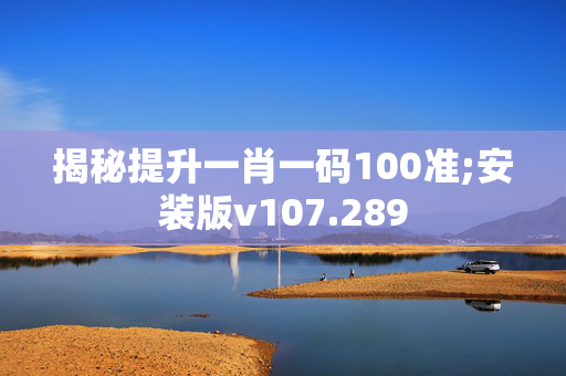 揭秘提升一肖一码100准;安装版v107.289