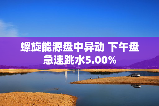 螺旋能源盘中异动 下午盘急速跳水5.00%