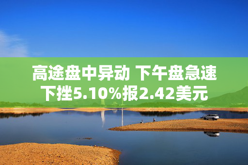 高途盘中异动 下午盘急速下挫5.10%报2.42美元