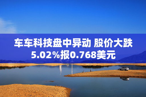 车车科技盘中异动 股价大跌5.02%报0.768美元