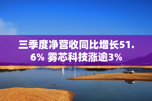 三季度净营收同比增长51.6% 雾芯科技涨逾3%