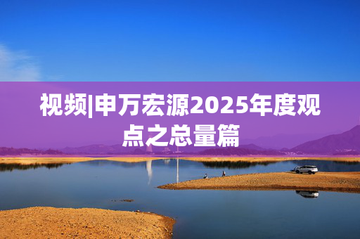 视频|申万宏源2025年度观点之总量篇