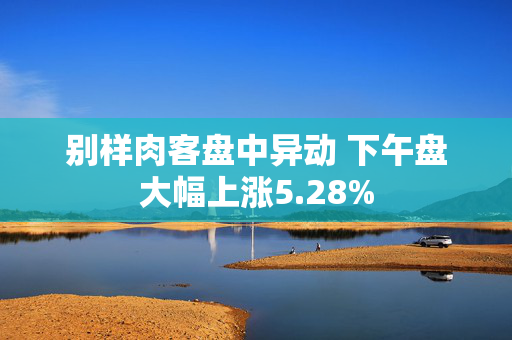 别样肉客盘中异动 下午盘大幅上涨5.28%