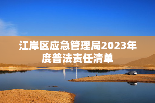 江岸区应急管理局2023年度普法责任清单