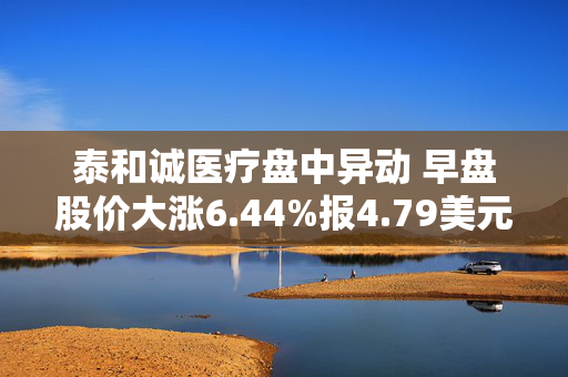 泰和诚医疗盘中异动 早盘股价大涨6.44%报4.79美元