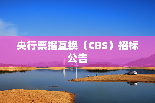 央行票据互换（CBS）招标公告