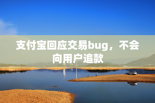 支付宝回应交易bug，不会向用户追款