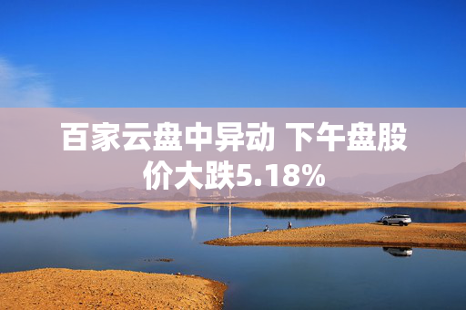 百家云盘中异动 下午盘股价大跌5.18%