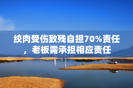 绞肉受伤致残自担70%责任，老板需承担相应责任