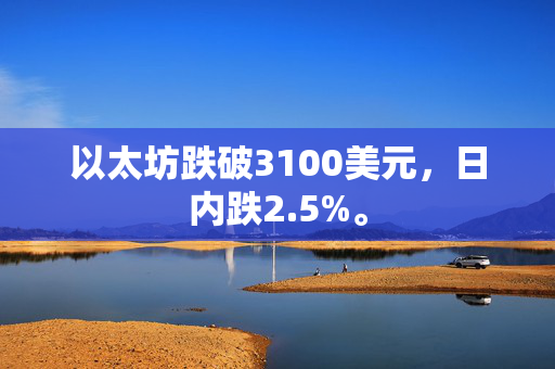 以太坊跌破3100美元，日内跌2.5%。