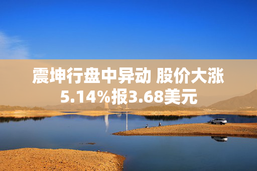 震坤行盘中异动 股价大涨5.14%报3.68美元